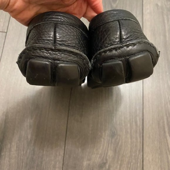 Prada Men's Black Textured Leather Driving Loafers Size 11.5 - Picture 9 of 14